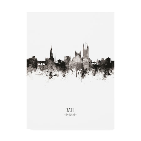 Michael Tompsett 'Bath England Skyline Cityscape Portrait II' Canvas Art,24x32